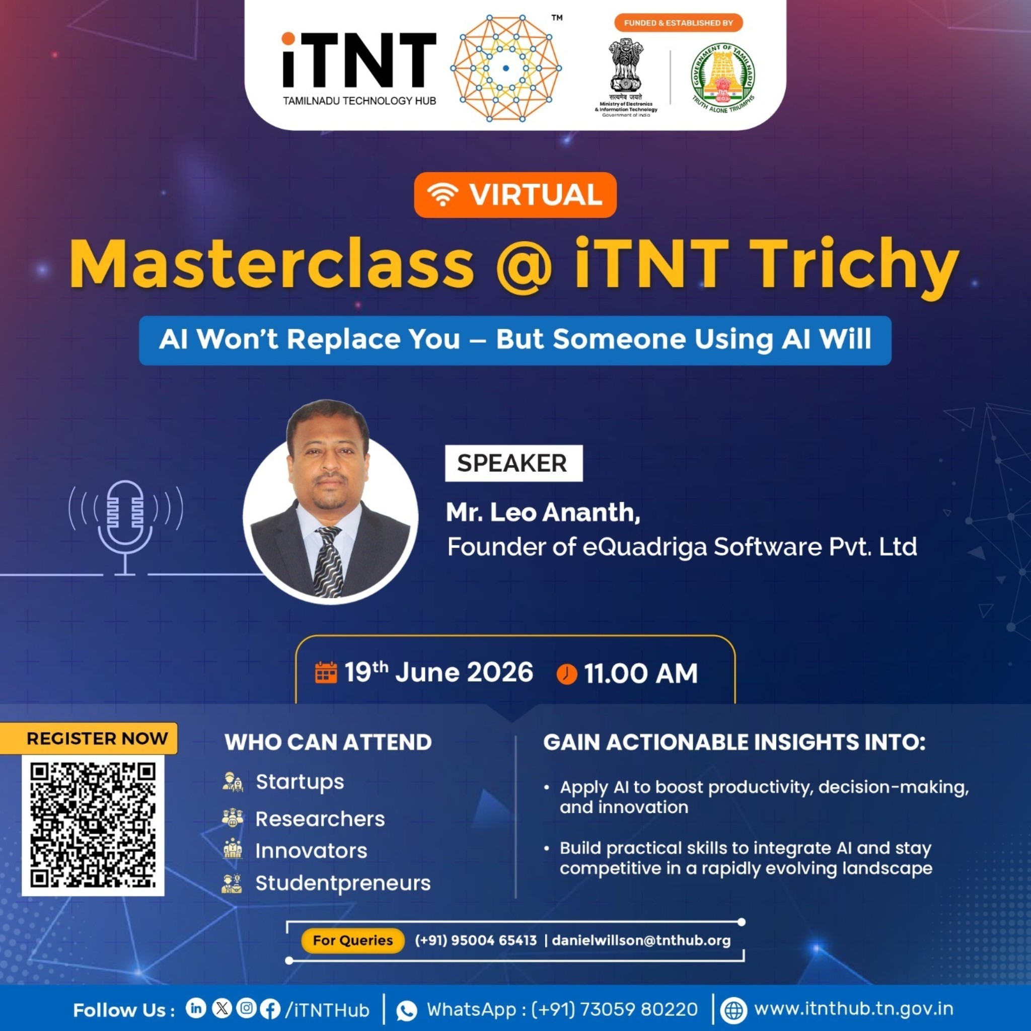 Upcoming Masterclass event in Trichy